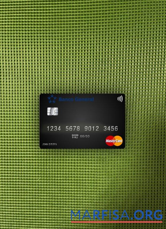 Realistic Panama Banco General mastercard photolook front example